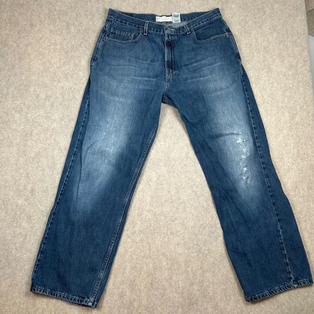 Levi's 569 Loose Straight Jeans Mens 36x32 Blue Denim Relaxed Fit 100%‎ Cotton